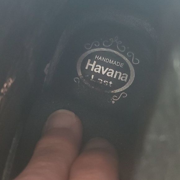 Havana Last black ankle boots with 5" wooden heel, handmade, leather, 6 - Picture 6 of 6